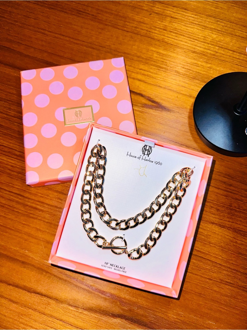 House of Harlow 1960 Polished Gold Double-Chain Necklace